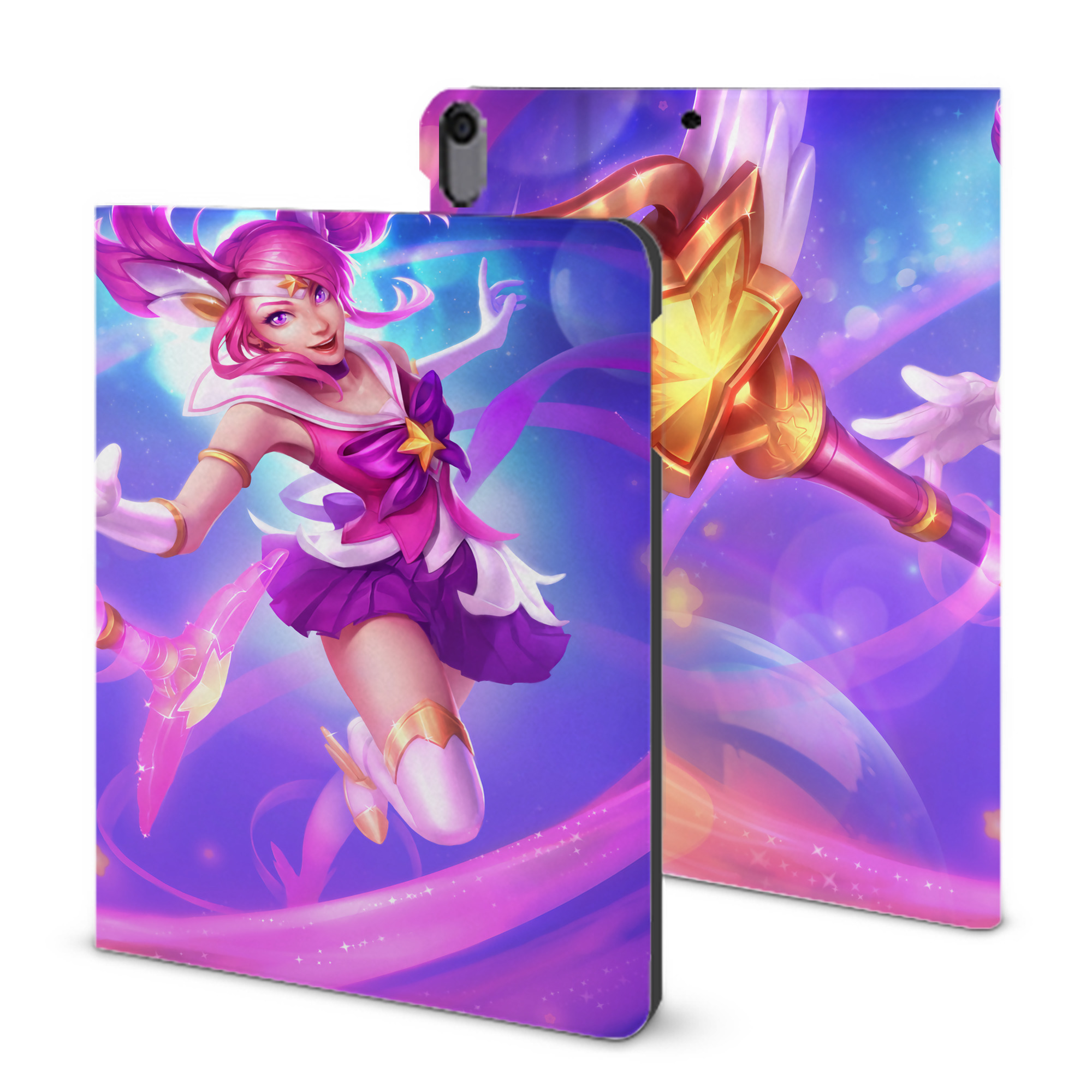 （画像用） リーグ・オブ・レジェンド League of Legends LOL IPad ケース ブック型 PUレザー TPU 耐衝撃 軽量 薄型 ペン収納なし 全面保護 IPad 各モデル対応